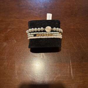 Charm Mix Bead Natural Stone and Wood Layered